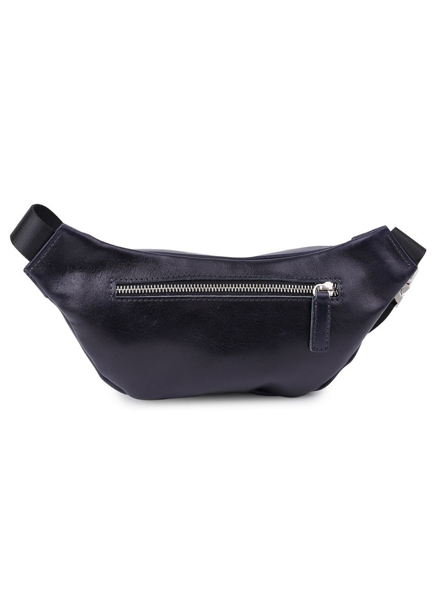 Сумка через плечо бананка женская на пояс кожаная 11569 Синий Grande Pelle (302007924)