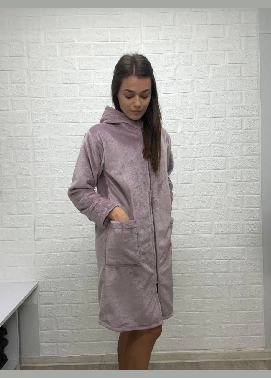 М'який та теплий халат на замку, велсофт No Brand (328265470)