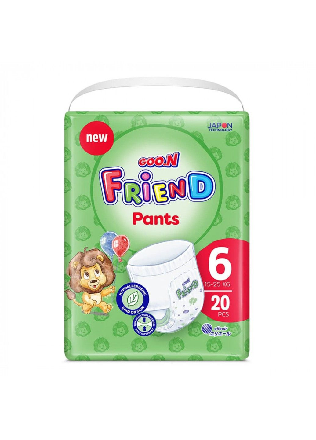 Трусики-підгузки Friend для дітей 15-25 кг (6, 20 шт) Goo.N (330830566)