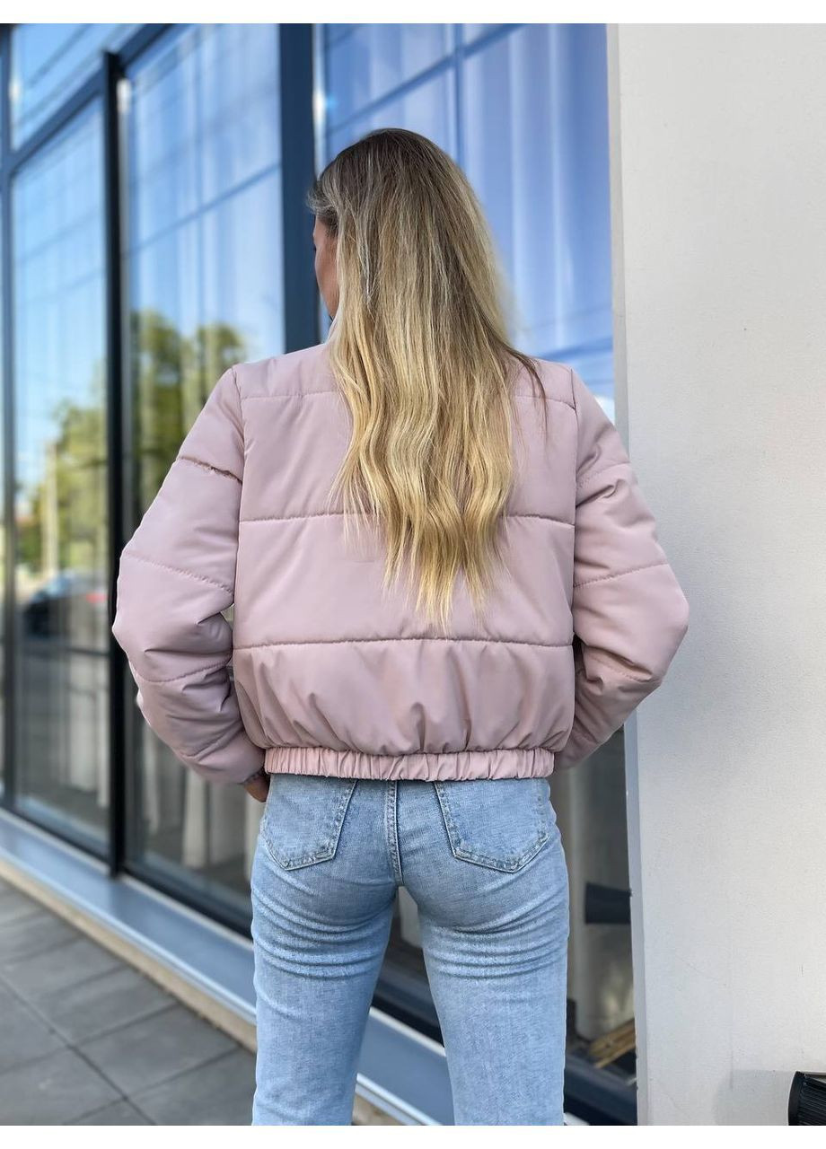 Пудрова демісезонна куртка плащівка + синтепон 150 No Brand