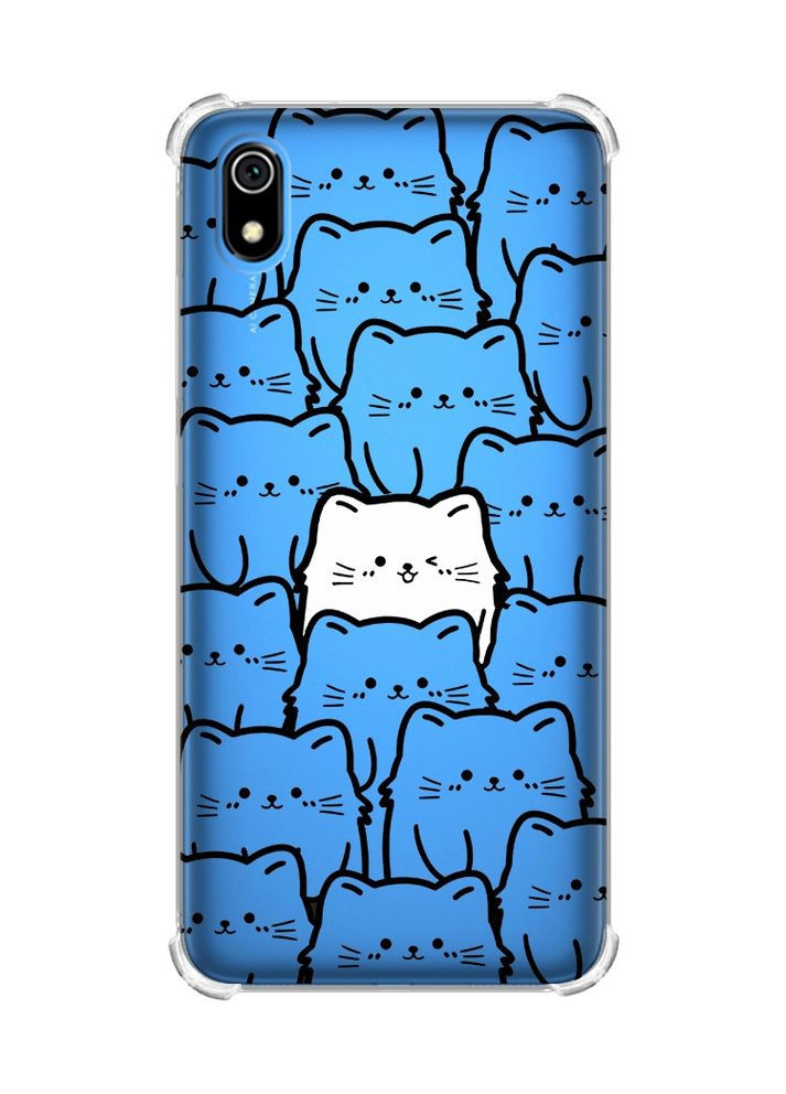 Чехол с утолщенными углами для Xiaomi Redmi 7A Котики (принт 392) CASE CONTROL (360661091)
