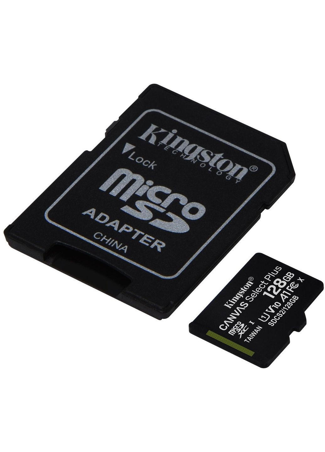 Карта памяти microSDHC 128GB Canvas Select + A1 (W100/W85) + SD адаптер (6519923) Kingston (314833618)