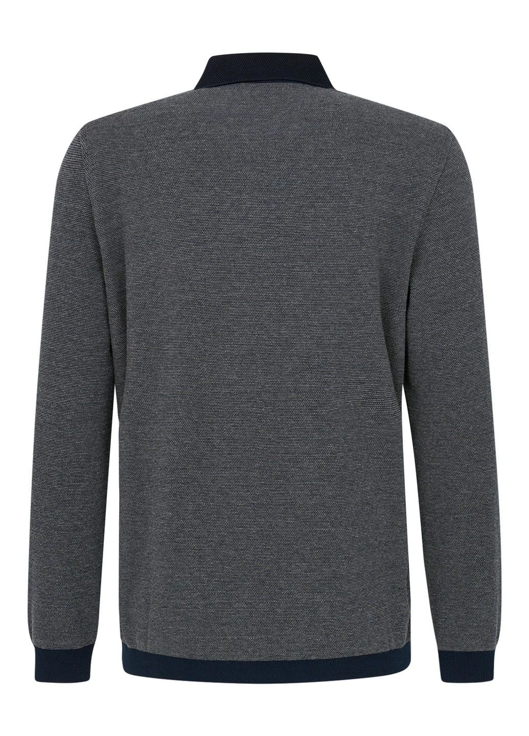 Серый демисезонный джемпер-поло мужской на пуговицах 8131-65081b 4xl Bugatti