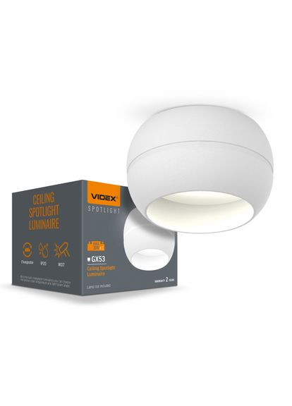 Світильник під лампу GX53 універсальний Білий VL-SPF16A-W (VL-SPF16A-W) Videx (370244572)