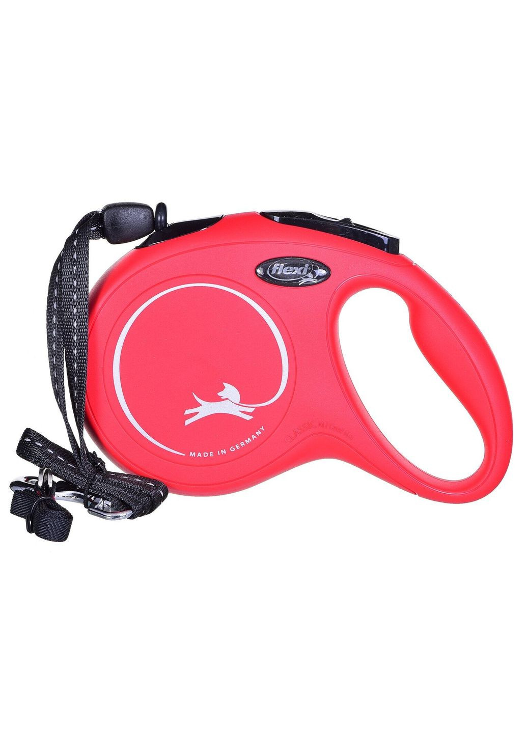 Повідець-рулетка для собак New Classic M до 20 кг червона трос 8 м 22941 Flexi (323224647)