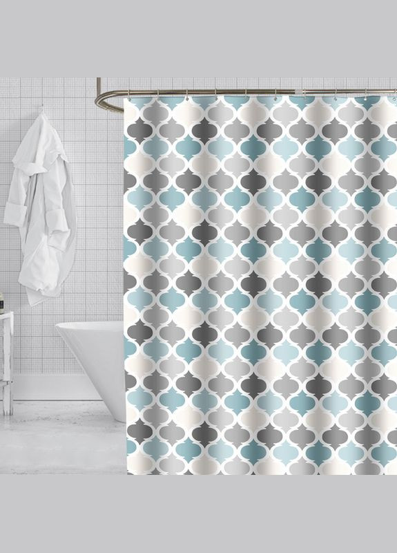 Тканинна шторка для ванної та душу Patterns 180x200 см No Brand (335029597)