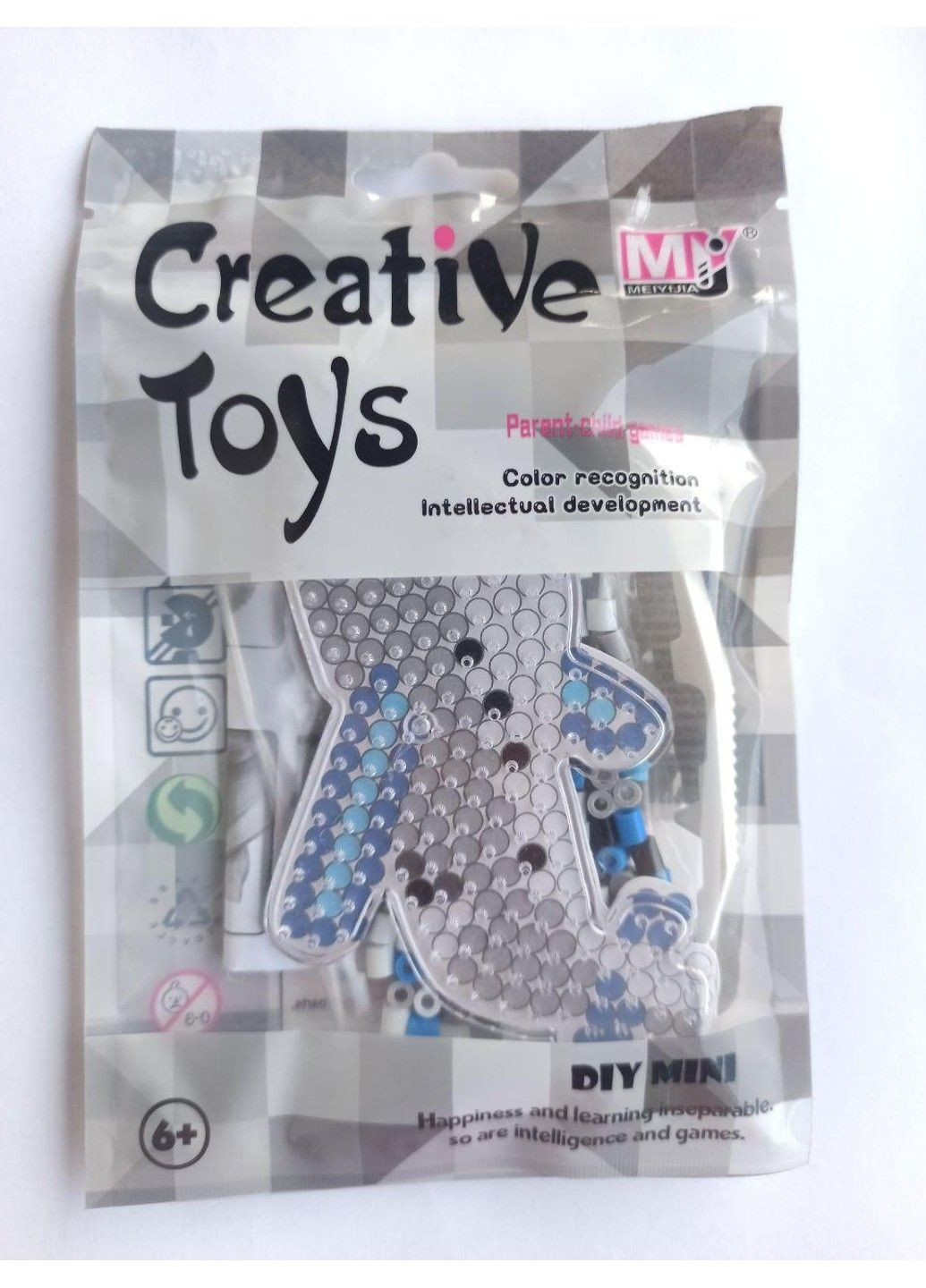 Набір для творчості Термомозаїка Creative Toys Літак кольорові намистини пінцет термопапір 12,5x19x2 см No Brand (334343012)