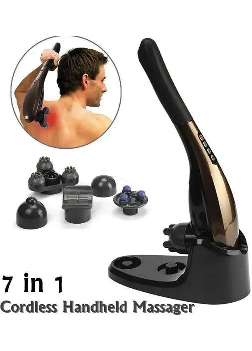 Ручной электро-массажёр AM-12L для всего тела, ног, шеи, рук, спины, плеч и мышц перкуссионный виброционный антицеллюлитный BenBo (361220277)