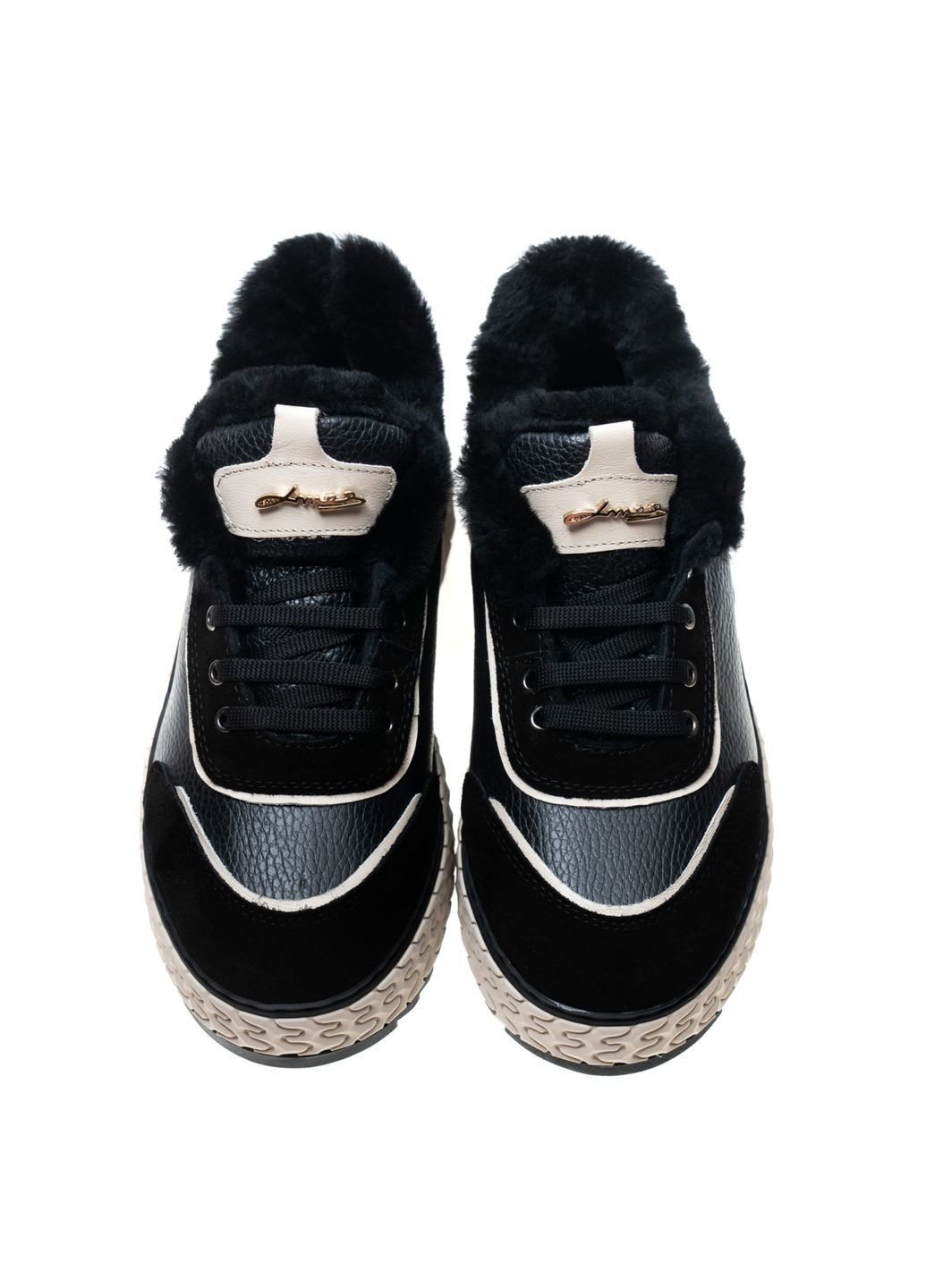 Кроссовки 01538 Черные Evromoda чёрные зима (368827146)