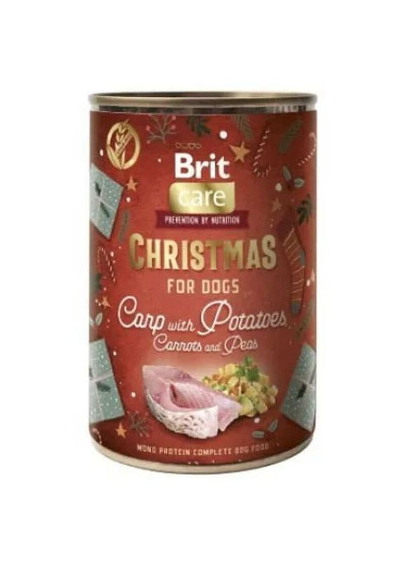 Mono Protein Christmas - Консервований корм з коропом різдвяна вечеря для собак - 400 г Brit Care (369137846)