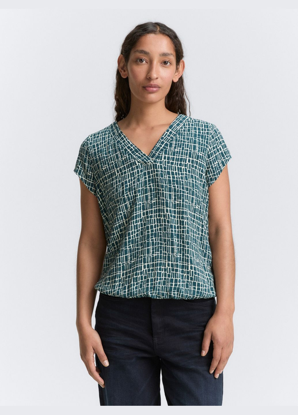 Зелёная блуза Tom Tailor