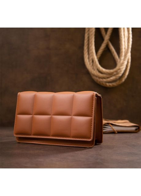 Сумка крос-боді через жіноче плече з екошкіри маленька Коричневий 38094 Vintage (355245271)