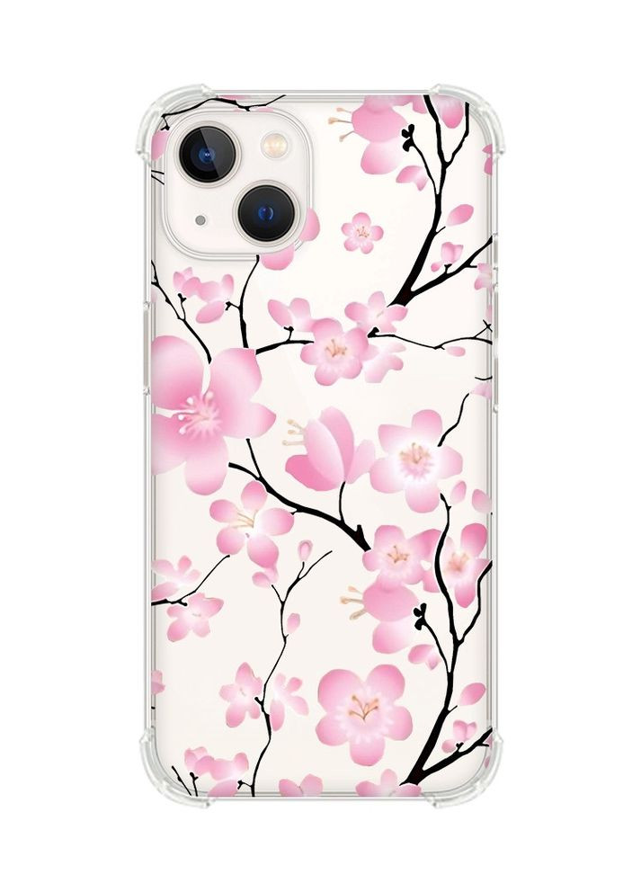Чехол с утолщёнными углами на iPhone 14 Plus:: Цветущая сакура (принт 282) Creative (360693928)