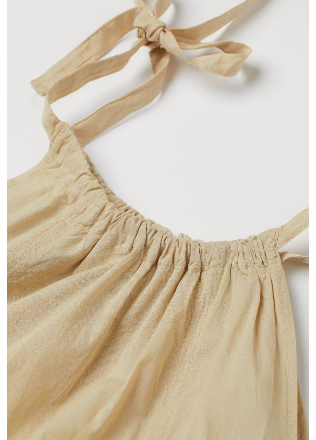 Светло-бежевое повседневный женское платье на бретелях н&м (57088) m светло-бежевое H&M