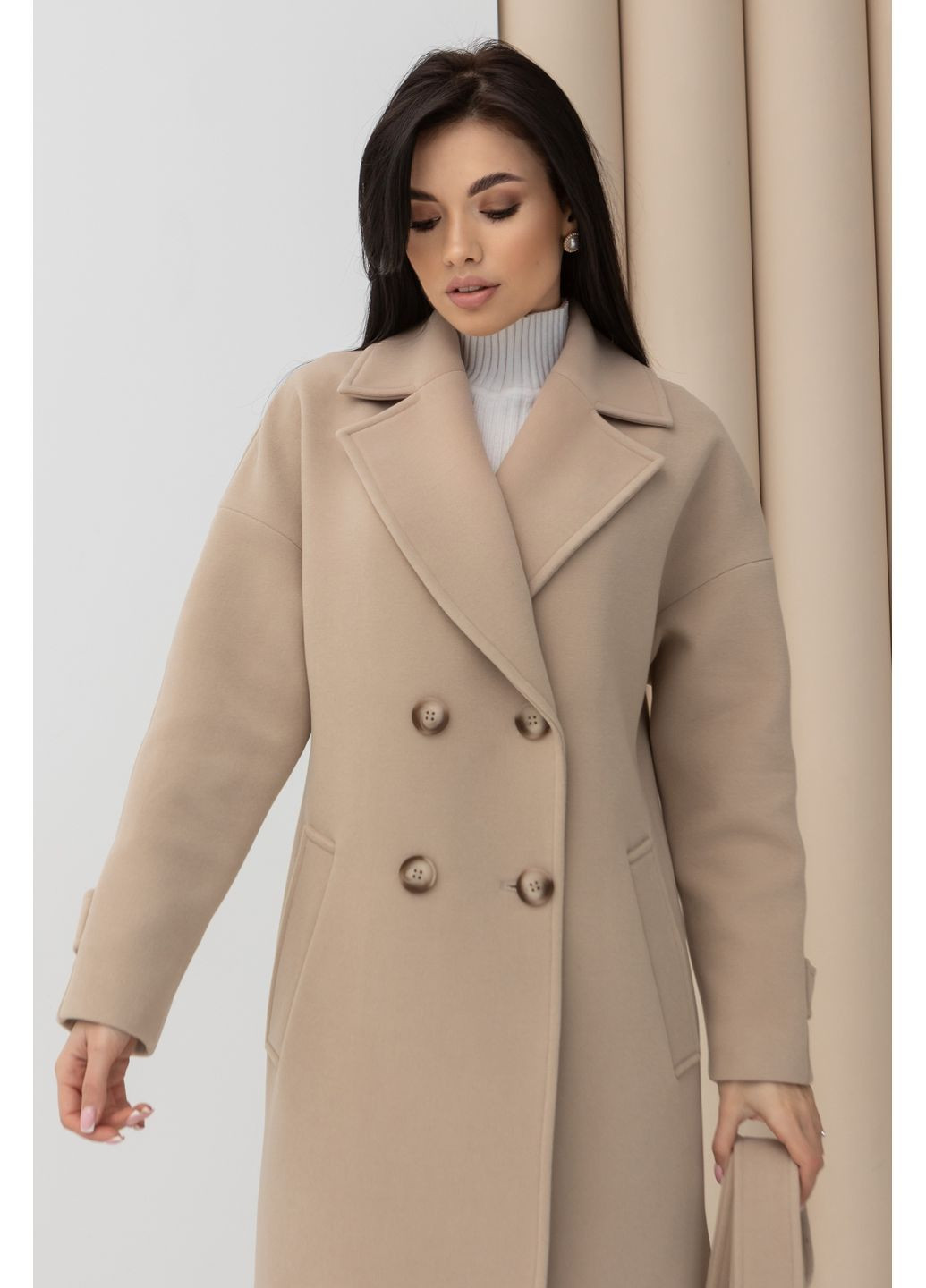Песочное зимнее Пальто зимнее S06 CHICLY