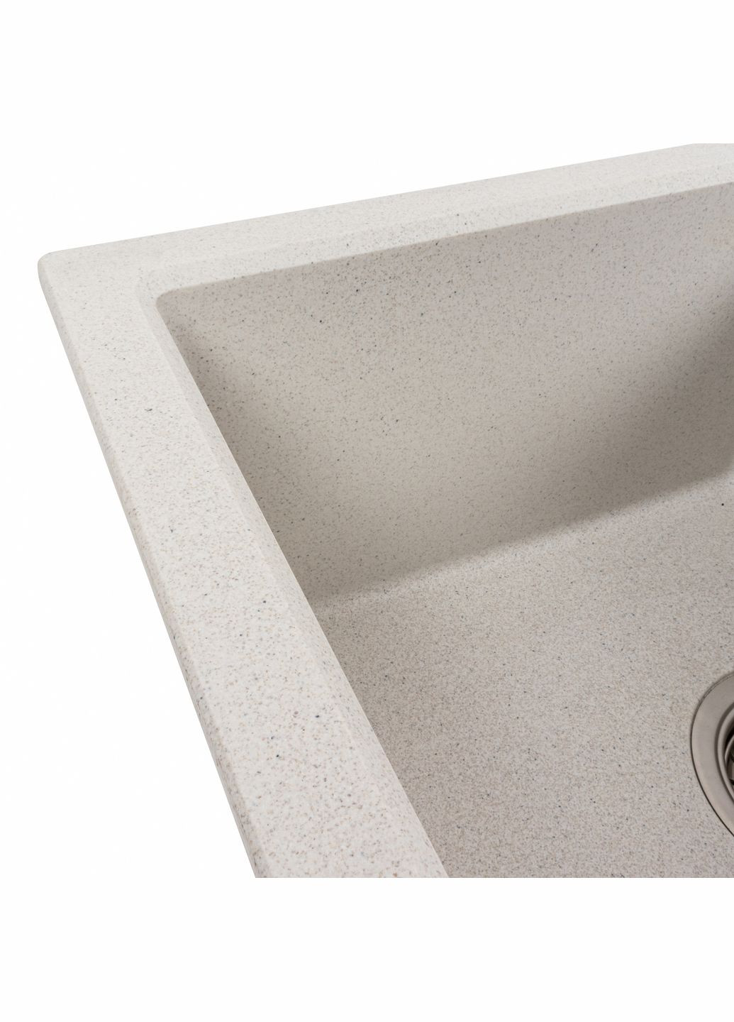 Гранітна мийка для кухні 7843 SOLID матова Біла в крапку Platinum (276002783)