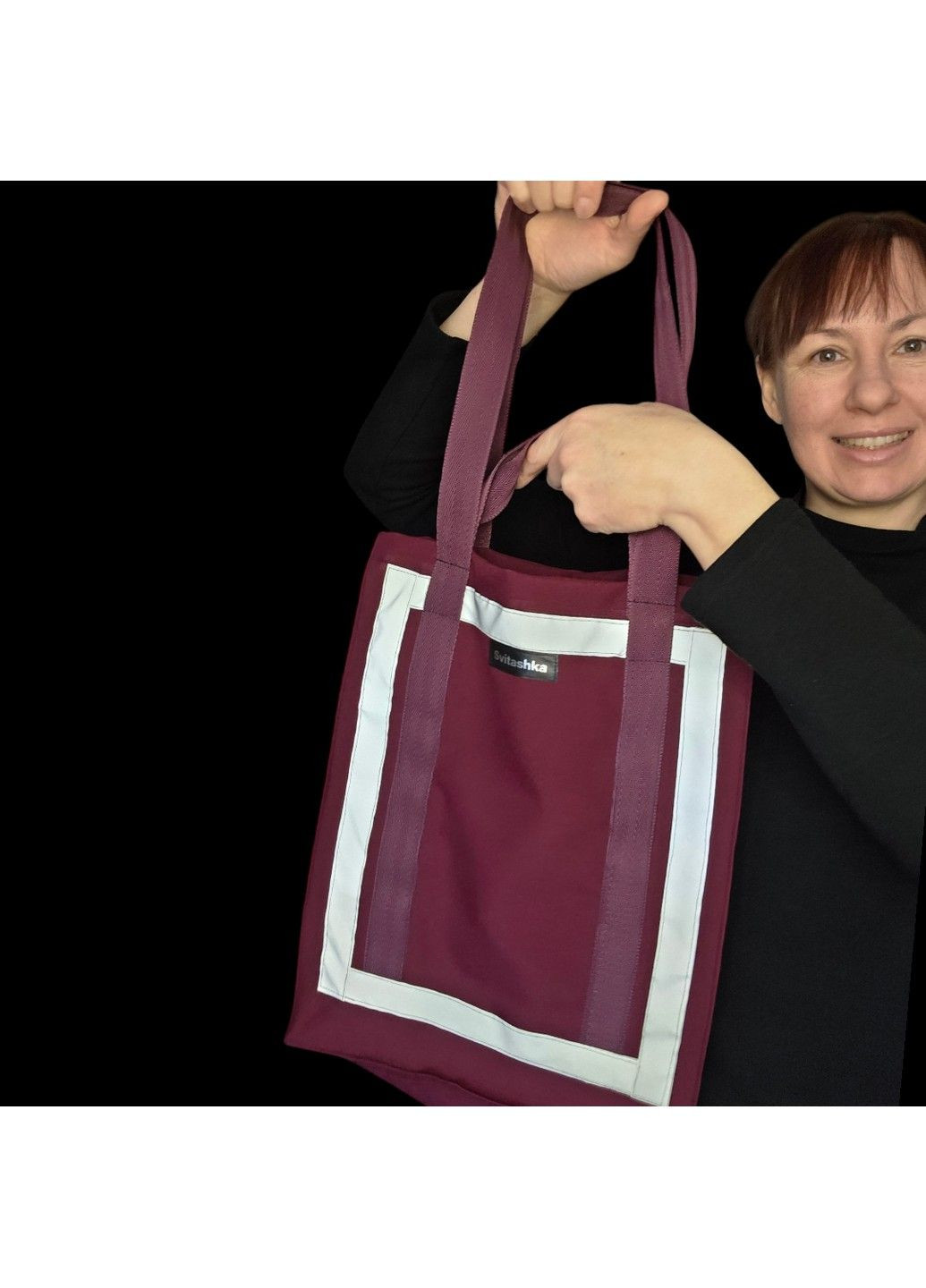 Сумка шопер Svitashka Вишневый Габардин No Brand (319859625)