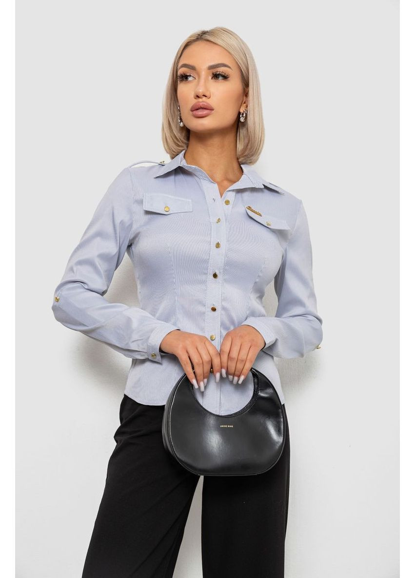 Сорочка класична в смужку, колір пудровий, 230R646 Ager (370367943)