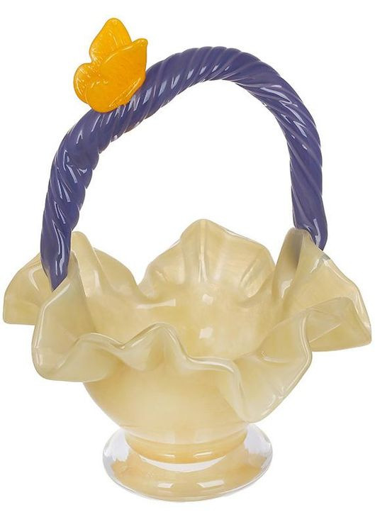 Ваза-корзина стеклянная "Coraline" 22х20х27см (ручная работа) BonaDi (372175667)