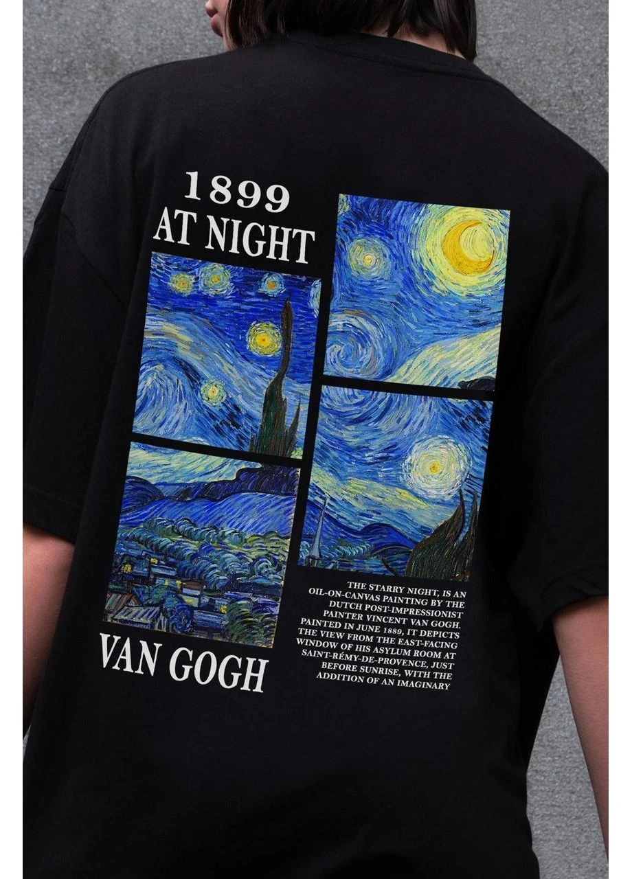 Жіноча Оверсайз Футболка З Принтом Van Gogh Чорна Without Seli No Brand - (395648347)