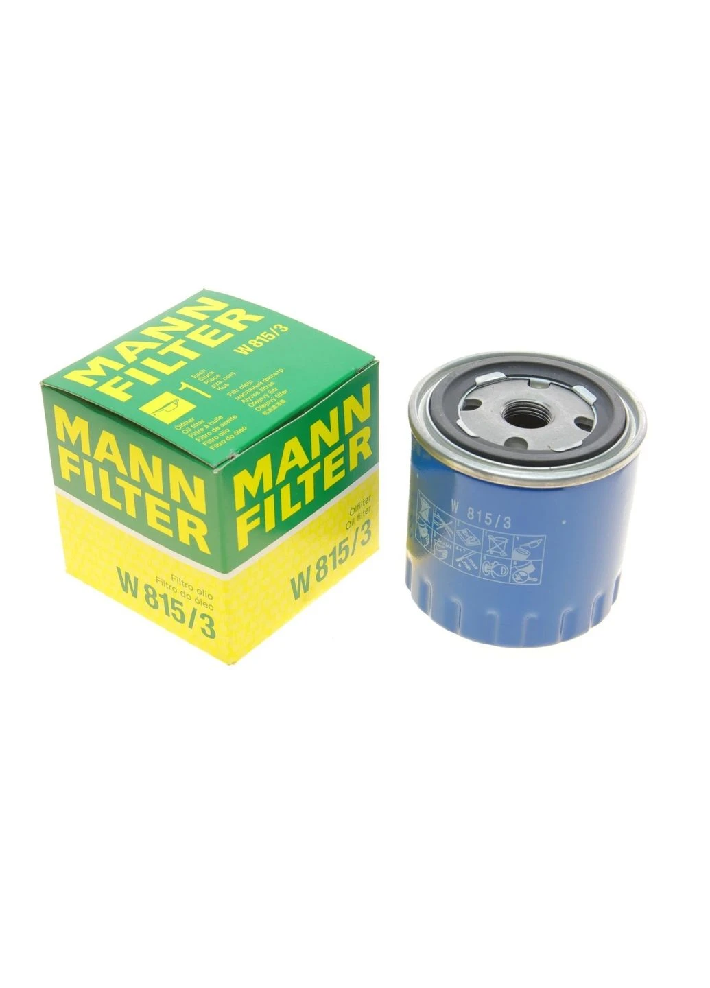 Фильтр масляный Peugeot 205 1.1/1.4 87-90/305 1.5 85-90 FILTER W 815/3 UA63 Mann Filter (360492411)