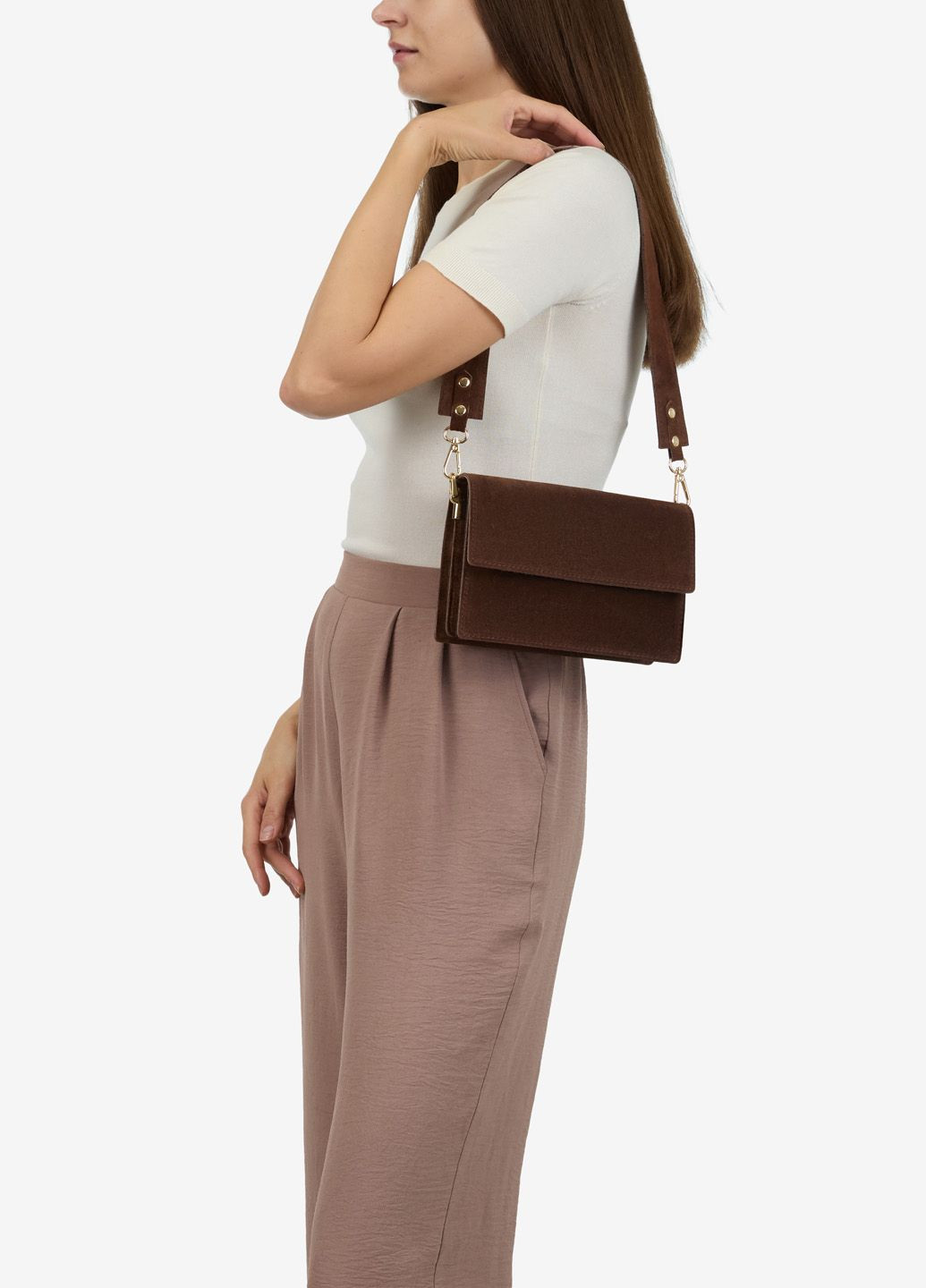 Сумка женская замшевая кросс-боди маленькая Сrossbody Regina Notte (366545831)