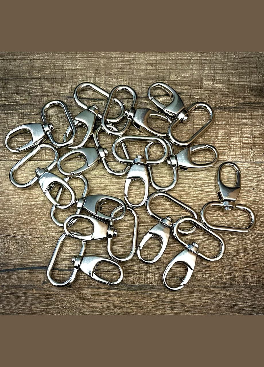 Карабін застібка 25 мм нікель No Brand (329744076)