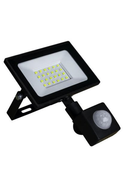 Прожектор світодіодний LED 20W 6400K IP65 з датчиком руху No Brand (362493495)