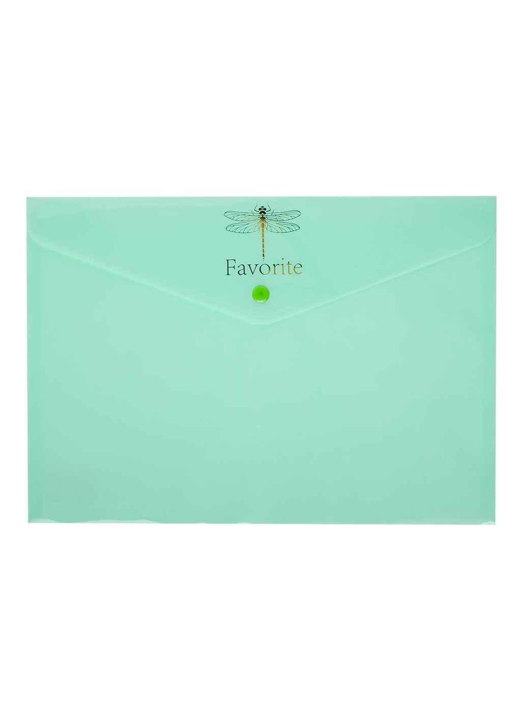 Папка-конверт на кнопці FAVOURITE, PASTEL, А4, мятна BM.3953-38 (6шт/уп) ТМ Buromax (356767818)