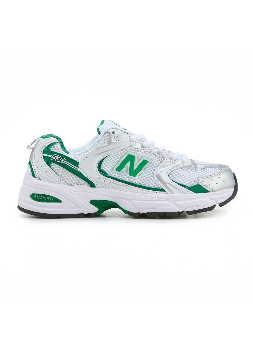 КРОСІВКИ ЖІНОЧІ NEW BALANCE 530 WHITE SILVER GREEN НЬЮ БЕЛАНС 530 No Brand сірі демісезони (367169703)