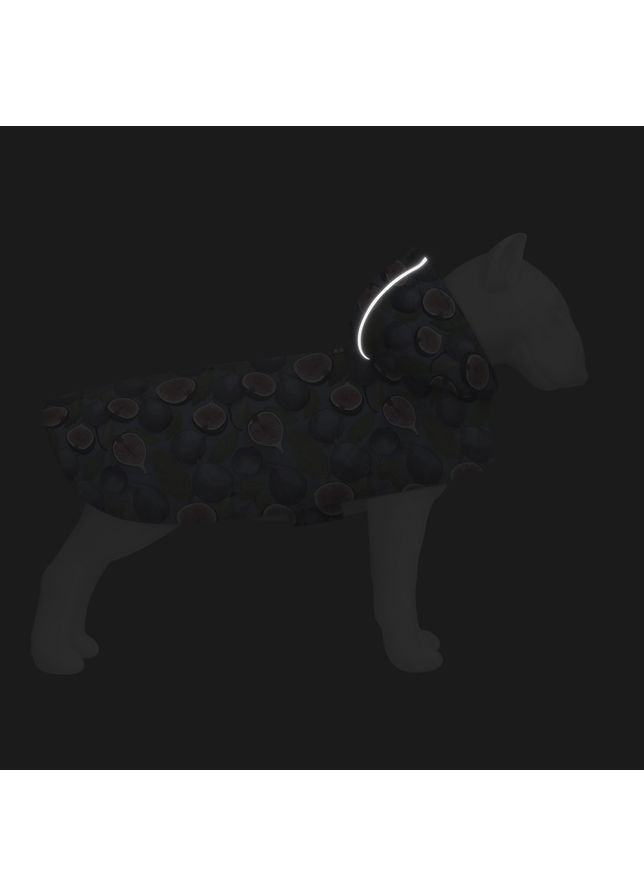 Дождевик-накидка с капюшоном для собак WAUDOG Clothes, рисунок "Инжир", А 23-26 см, B 30-36 см, С 15-20 см Collar (362584116)