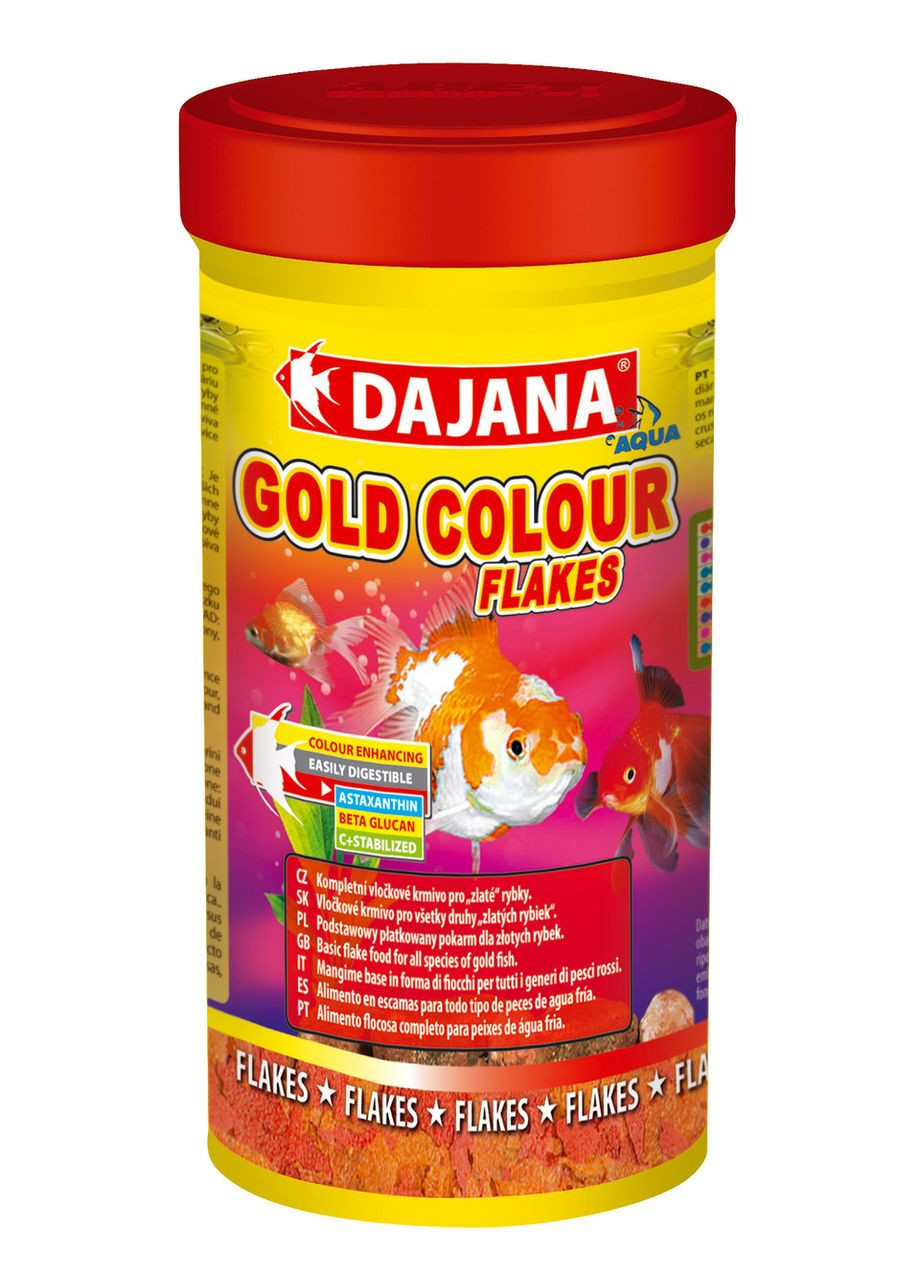 DAJANA GOLD COLOUR Корм для золотих рибок, карасів та декоративних риб у пластівцях 250 мл/50 г DP004(5305) Dajana Pet (278309422)