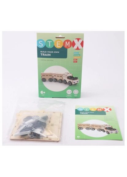Конструктор Поезд Деревянный на батарейках (3858894673681) Stem Поїзд Дерев'яний на батарейках (366693803)