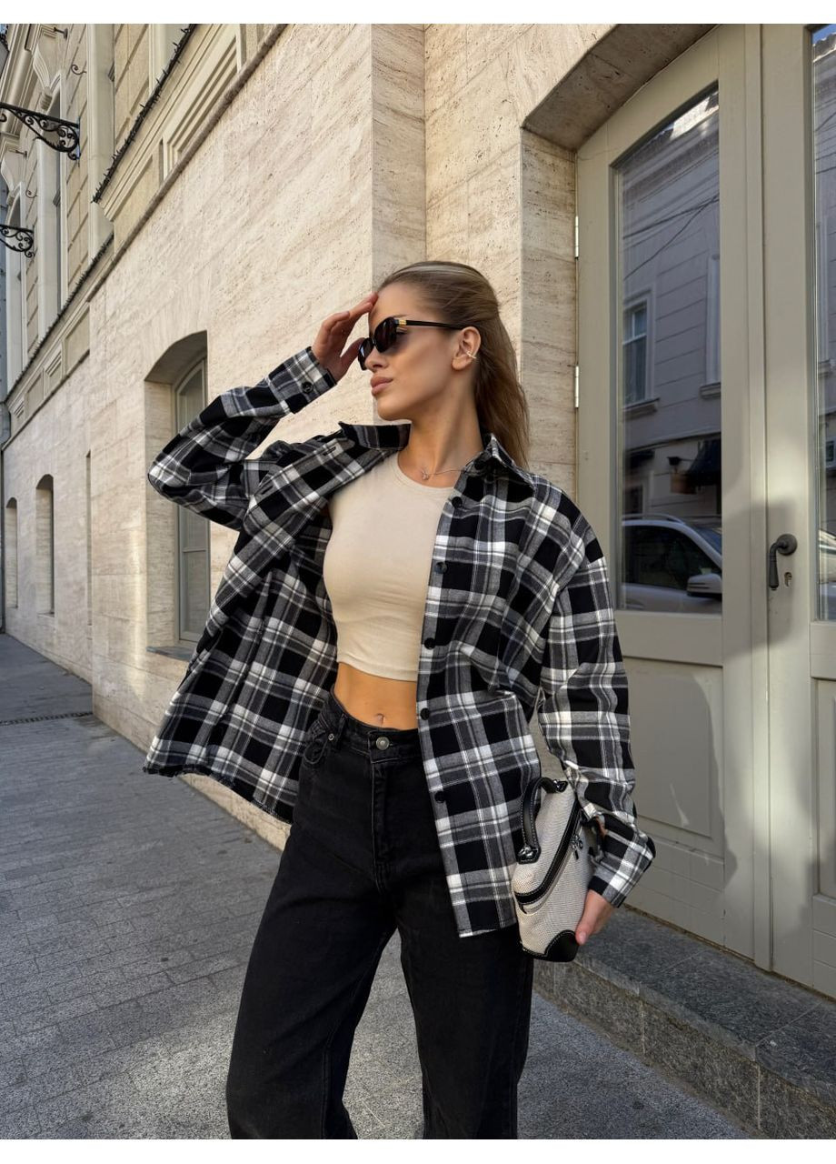 Жіноча сорочка в клітинку No Brand (356510668)