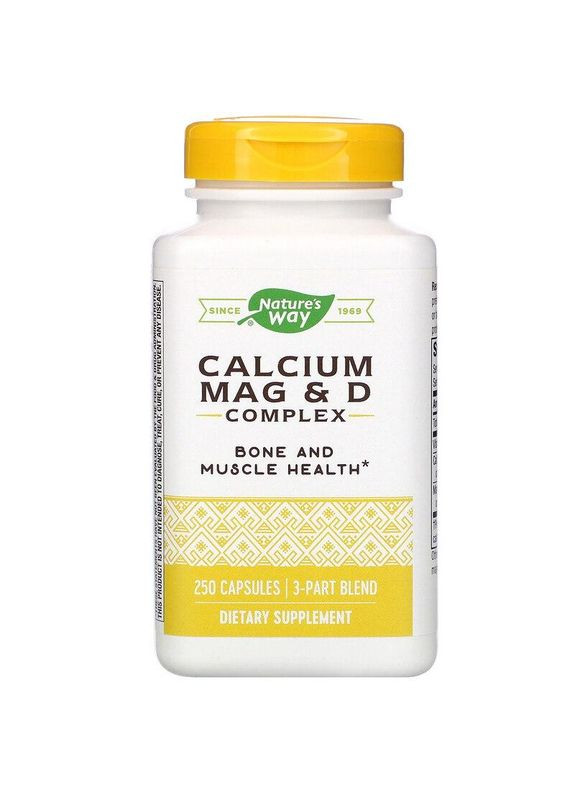 Кальций, магний и витамин D, Calcium Mag & D,, 250 капсул Nature's Way (351383128)