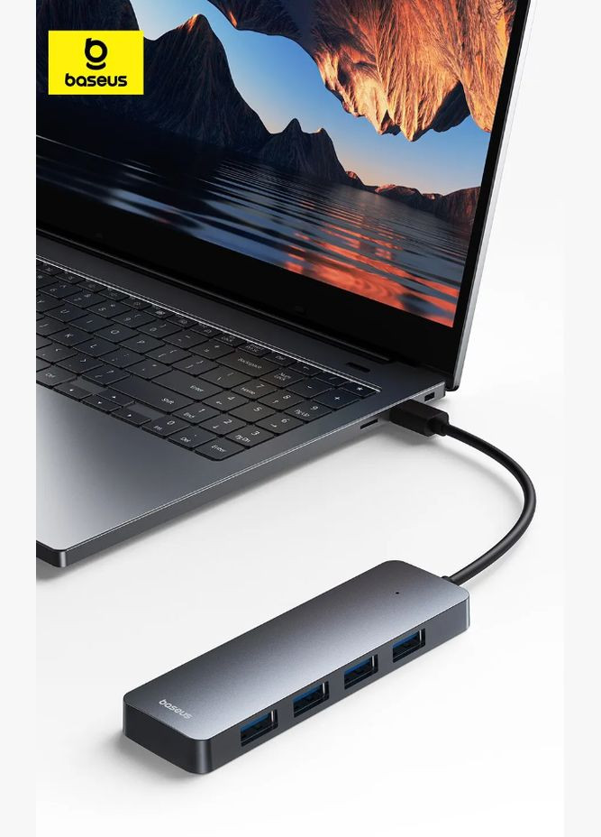 USB-Хаб UltraJoy Series 4-портовый USB 3.0 (USB A на USB 3.0*4) BS-OH080 Baseus (300524072)