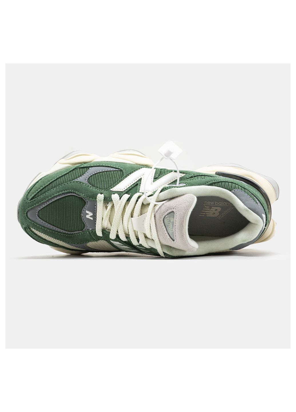 Серо-зеленые демисезонные кроссовки мужские New Balance 9060