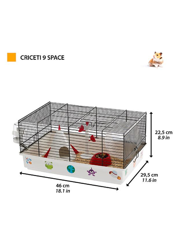 Клетка для грызунов Criceti 9 Space 46 х 29.5 х 23 см белая 57009060 Ferplast (268547969)