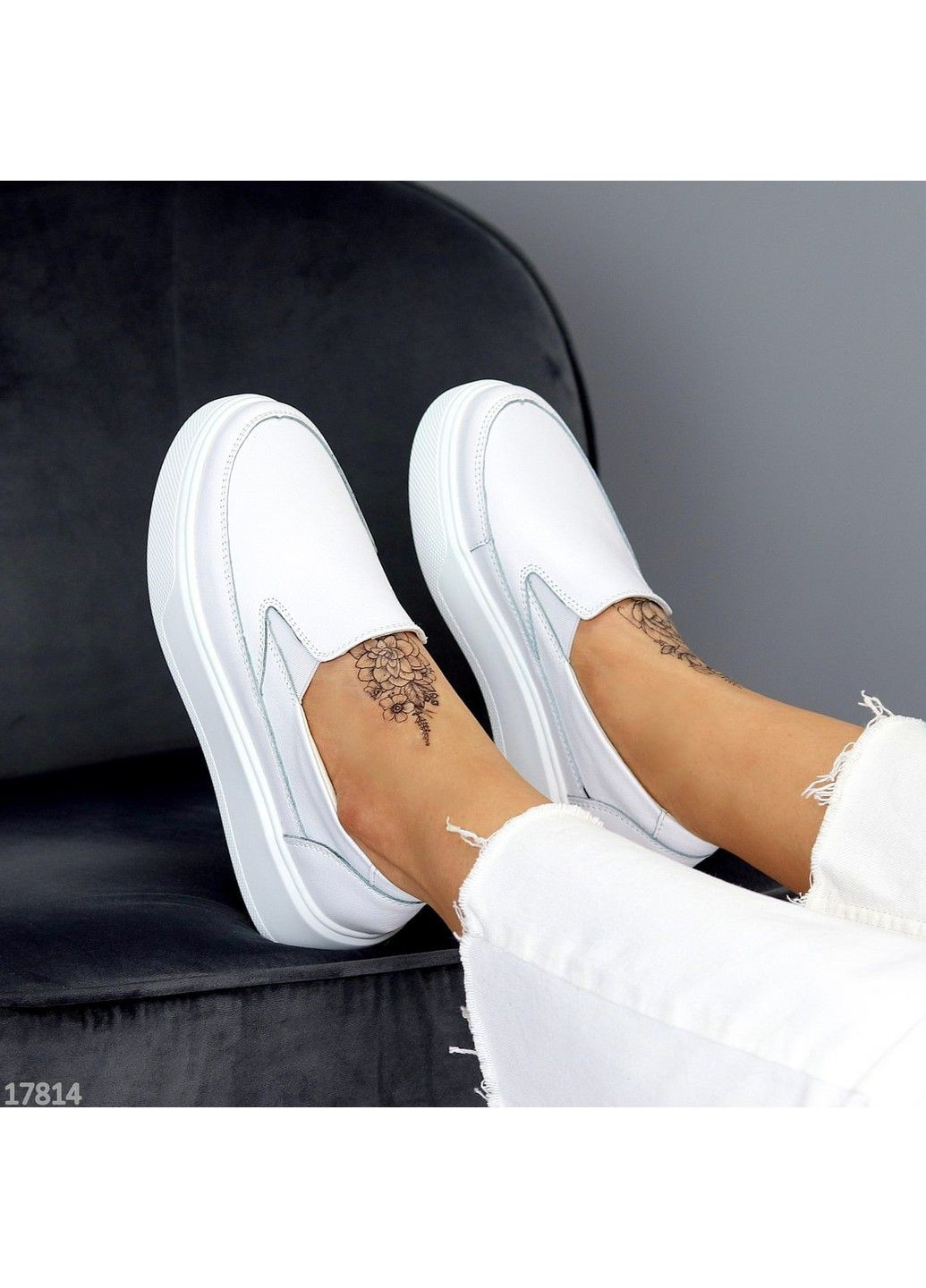 217 Сліпони Шкіряні Білі KDSL (302517746)