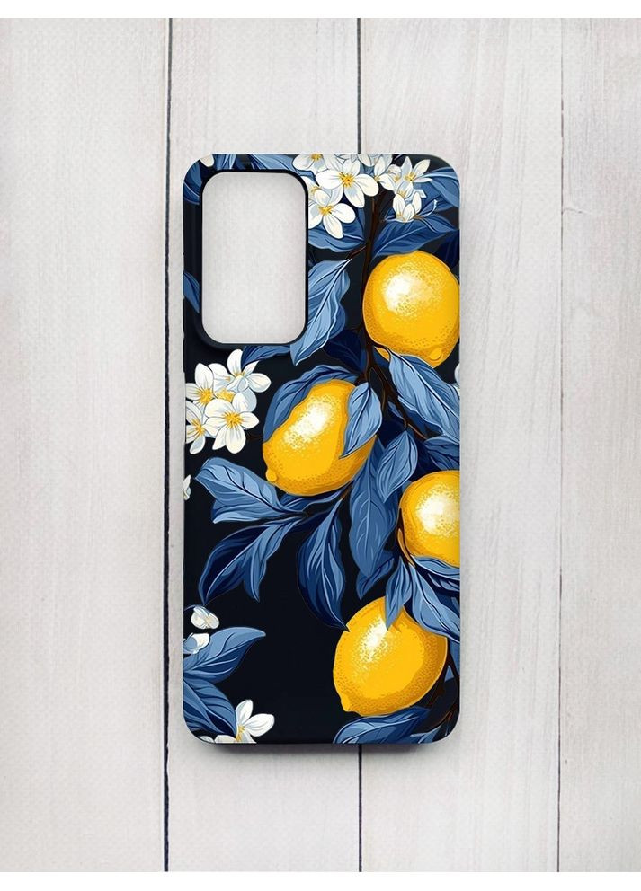 Матовий чохол на Xiaomi Redmi Note 11 Pro Чорний Лимонне дерево (принт 417) Creative (366089370)