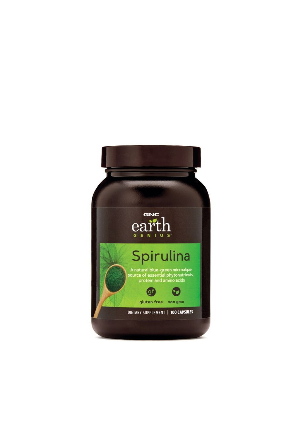 Натуральная добавка Earth Genius Spirulina, 100 капсул GNC (293340341)