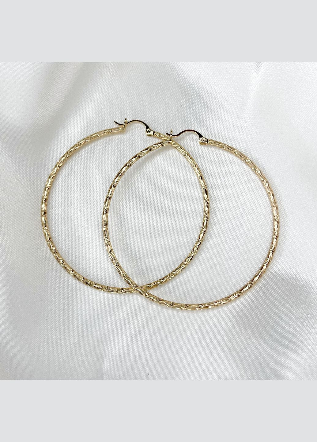 Серьги позолота Xuping Ювелирная бижутерия Кольца большие 60 мм S15251 Xuping Jewelry (328943462)