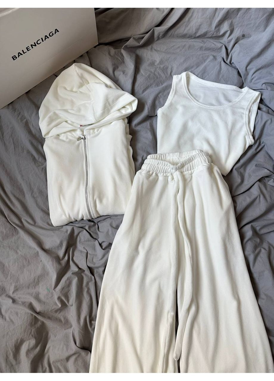 Жіночий велюровий костюм трійка Україна (360545116)