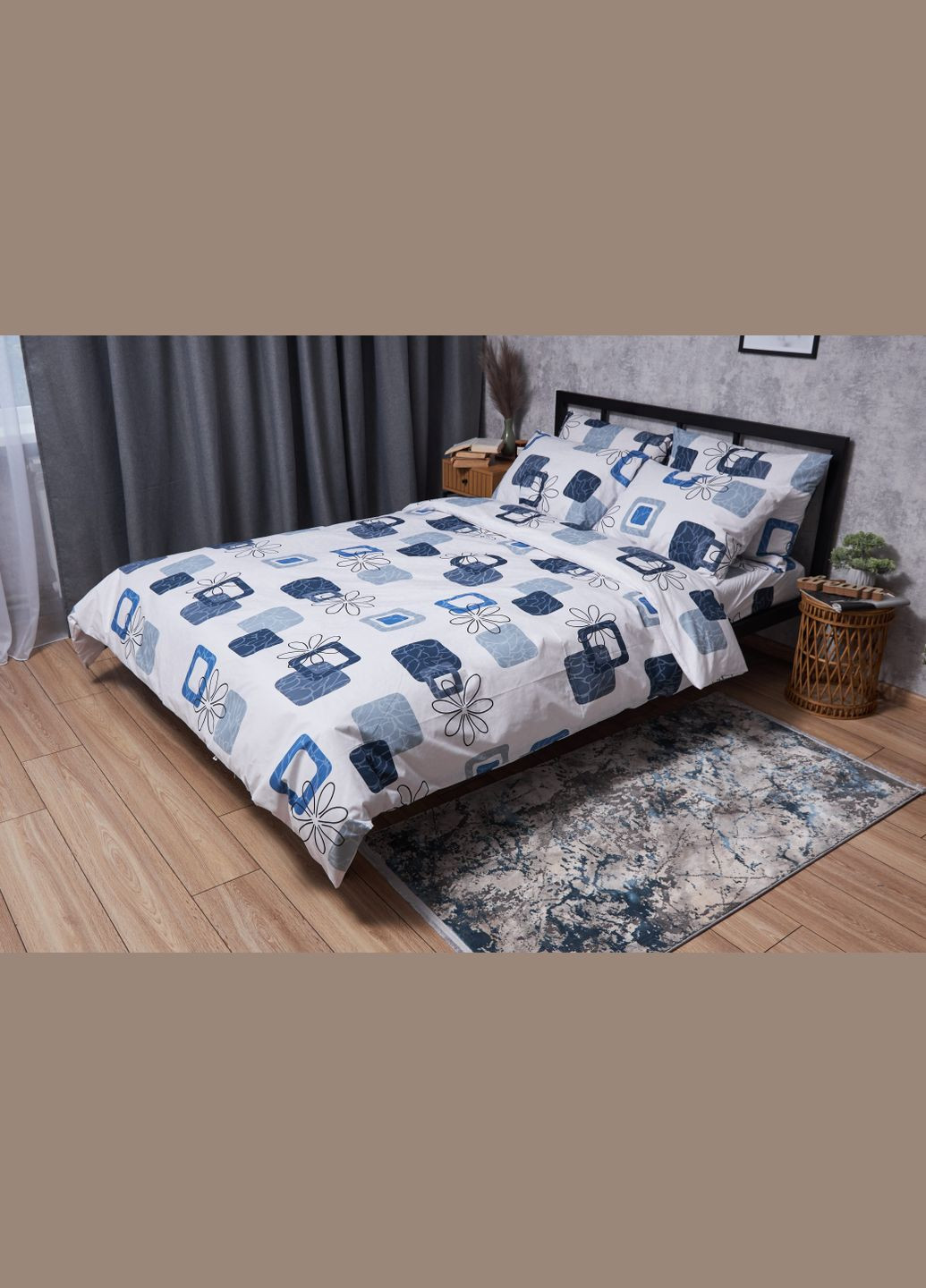 Комплект постельного белья Бязь Gold Люкс «» полуторный евро 160х220 наволочки 2х40х60 (MS-820004745) Moon&Star Silky Touch (293148071)