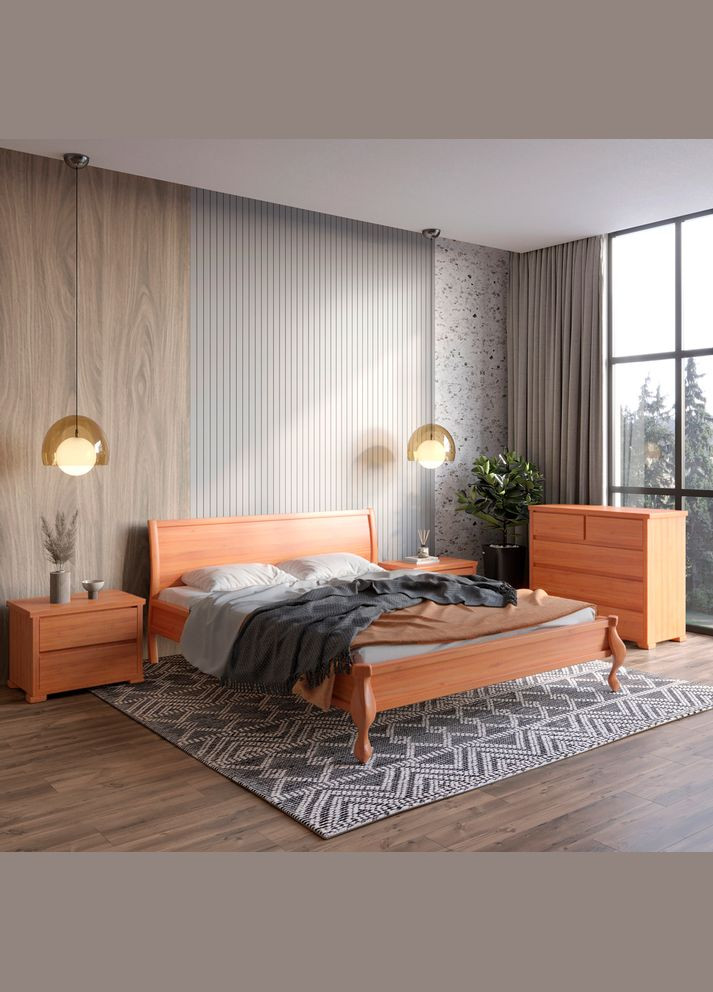 Односпальная деревянная кровать Палермо 70х190 см (MBG-11249) Mebigrand (366083695)