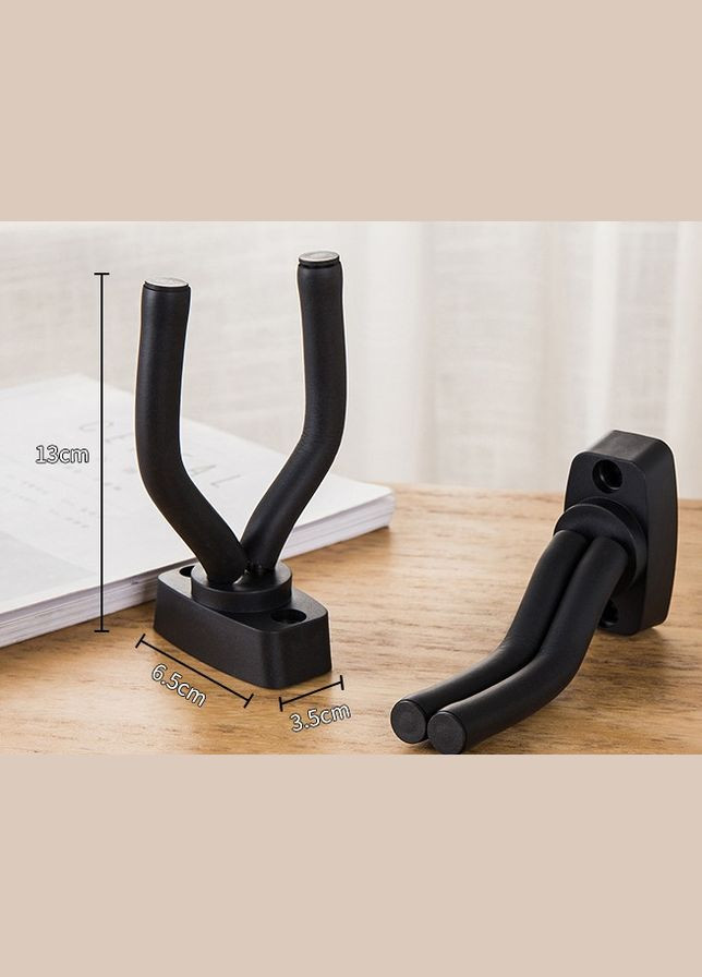 Настенный держатель для гитары скрипки и укулеле из металла с амортизирующим покрытием EVA черного цвета No Brand (346122749)