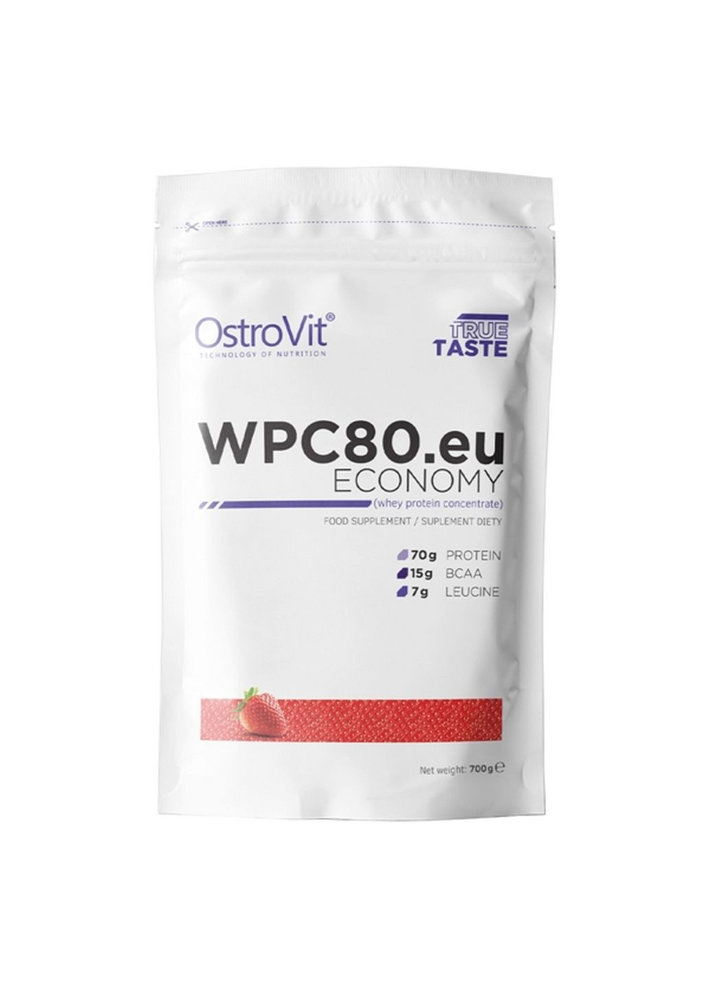 Протеин Economy WPC80.eu, 700 грамм Клубника Ostrovit (293416831)