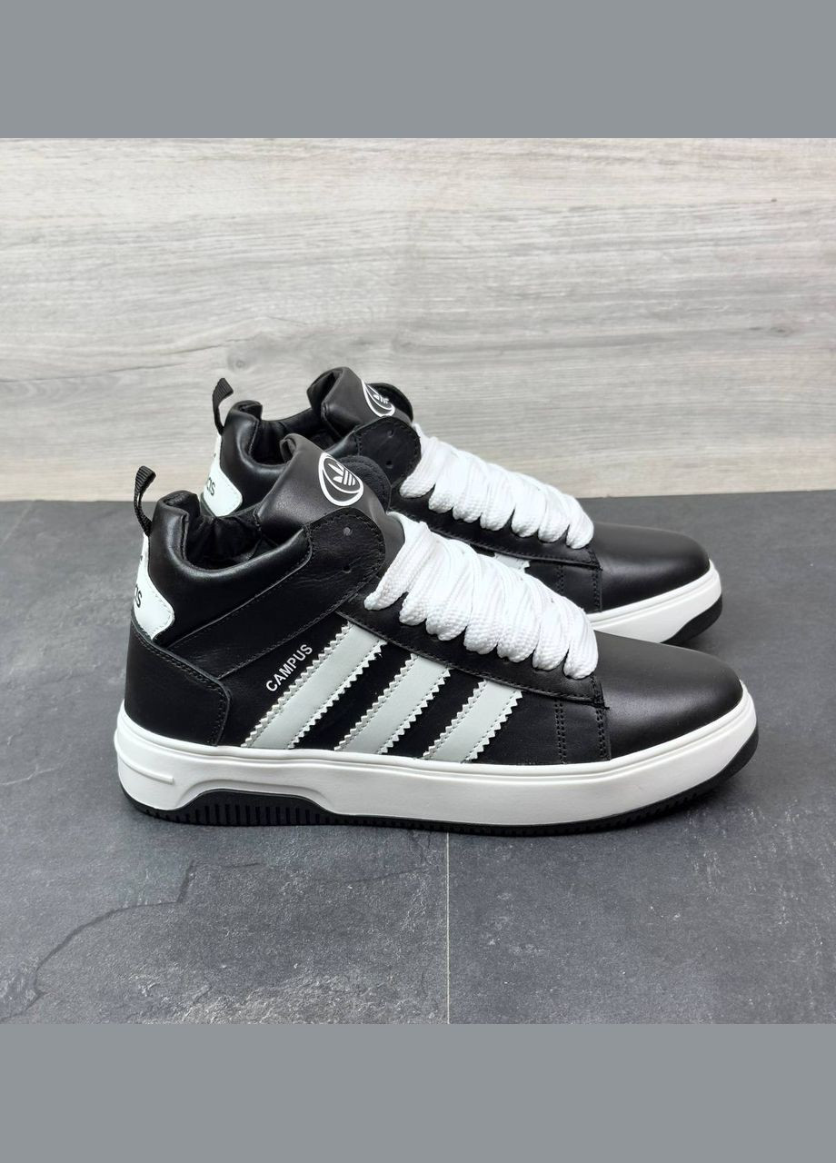 Черно-белые зимние зимние кроссовки No Brand