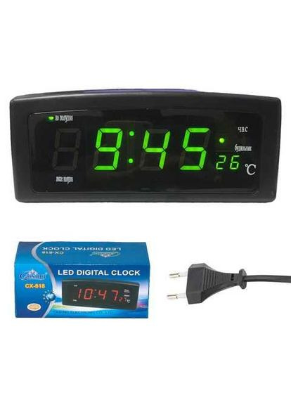 Часы электронные CX-818 дисплей настольный 220В No Brand (334847570)