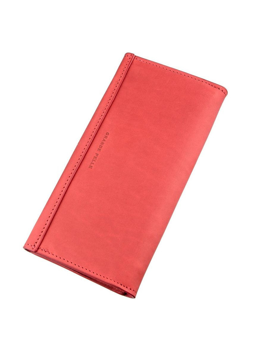 Кожаный горизонтальный клатч из итальянской кожи 10х20х2,5 см 11216 Grande Pelle (329197338)